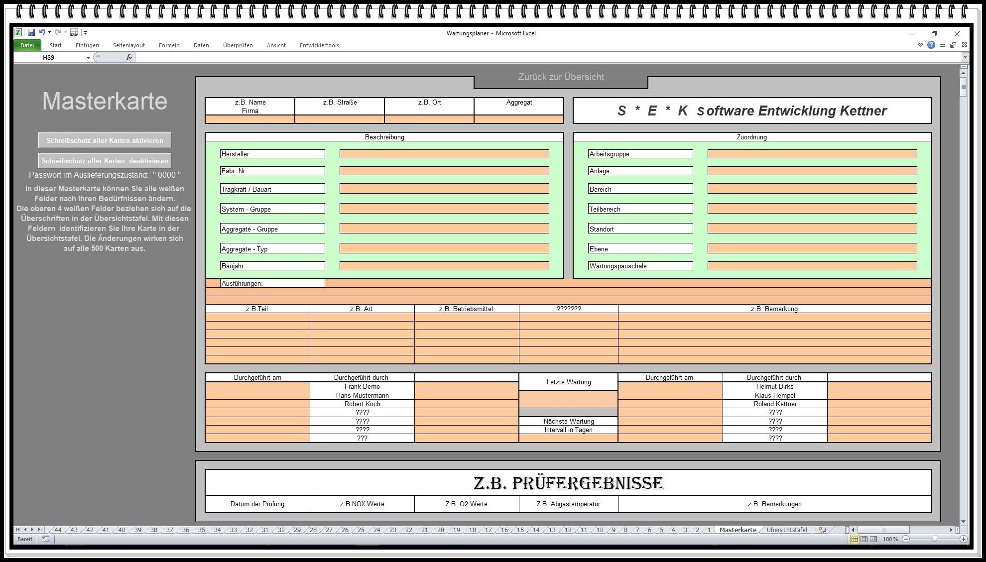 Wartungssoftware Instandhaltung-Software Maschinenwartung Prüffristen Intervalle-verwalten | Wartungen planen, Termine überwachen und Instandhaltungen übersichtlich dokumentieren.