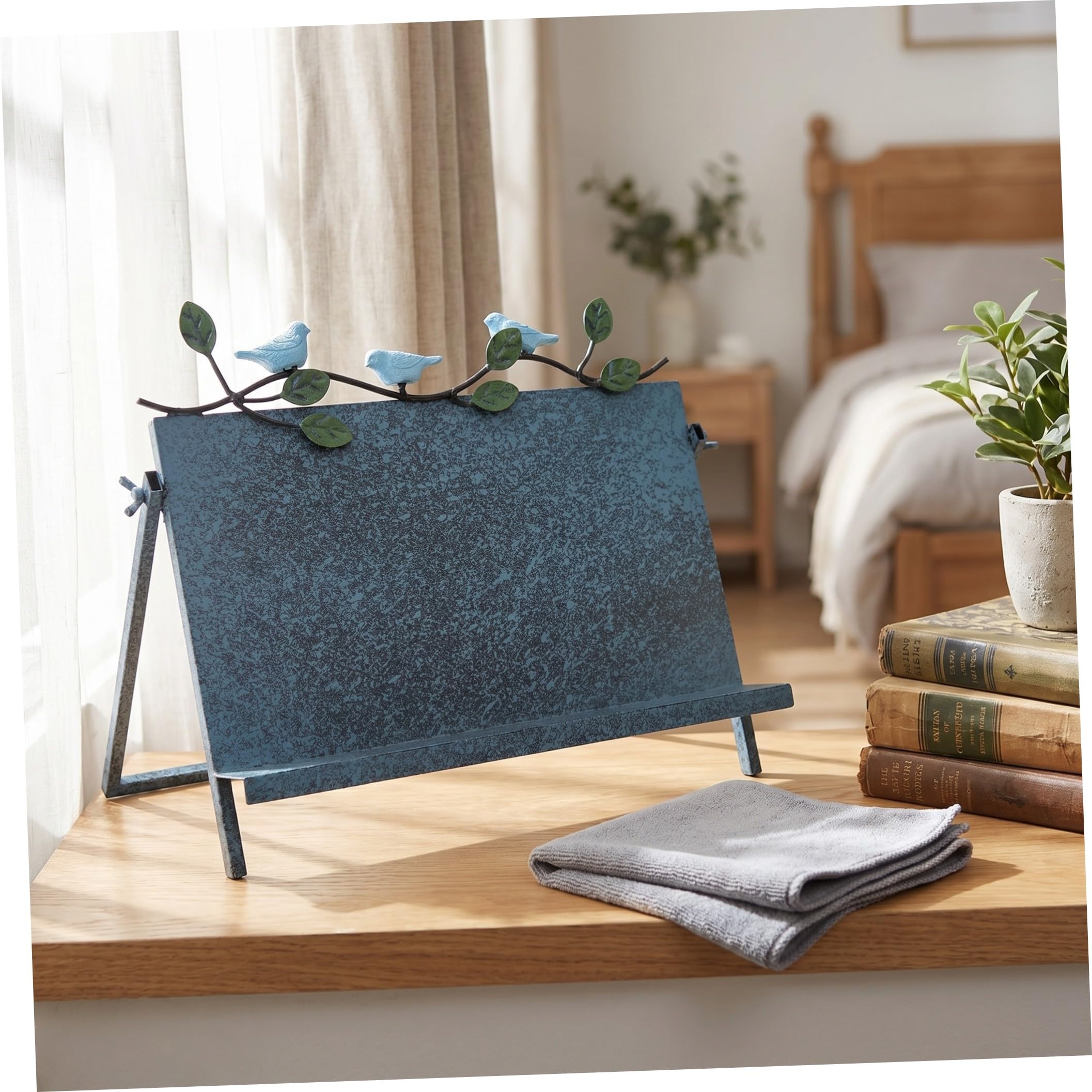 Soporte de Lectura de Hierro Azul para Libros y Recetas
