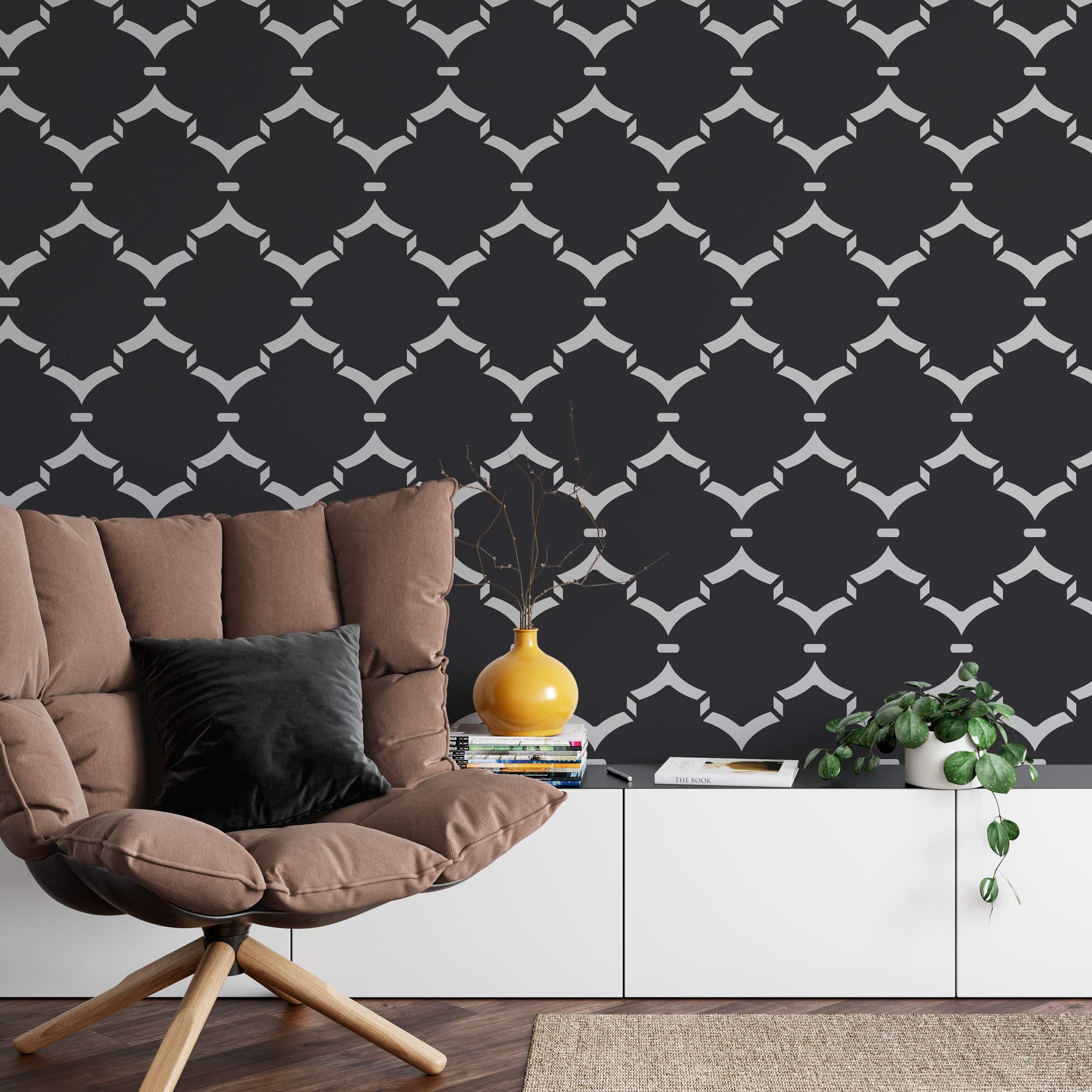 Moroccan Wall Decor Stencil XL Moroccan Stencils For Wall Painting