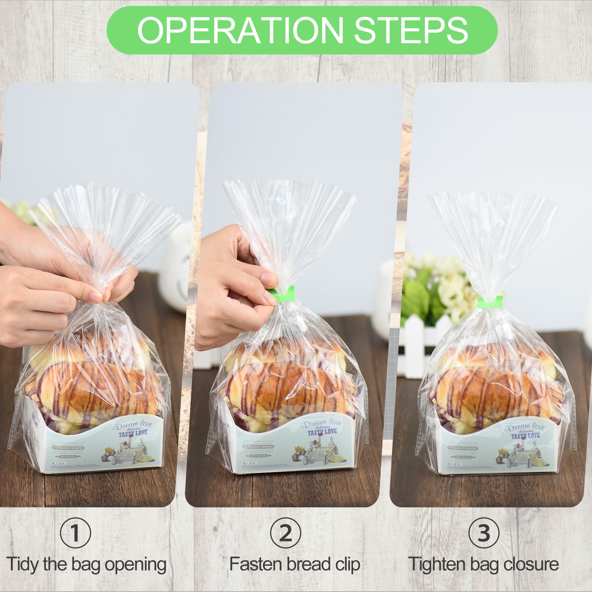 Kitchen Organization Clips 100 Piece Reusable Bread Bag Clips - White ...