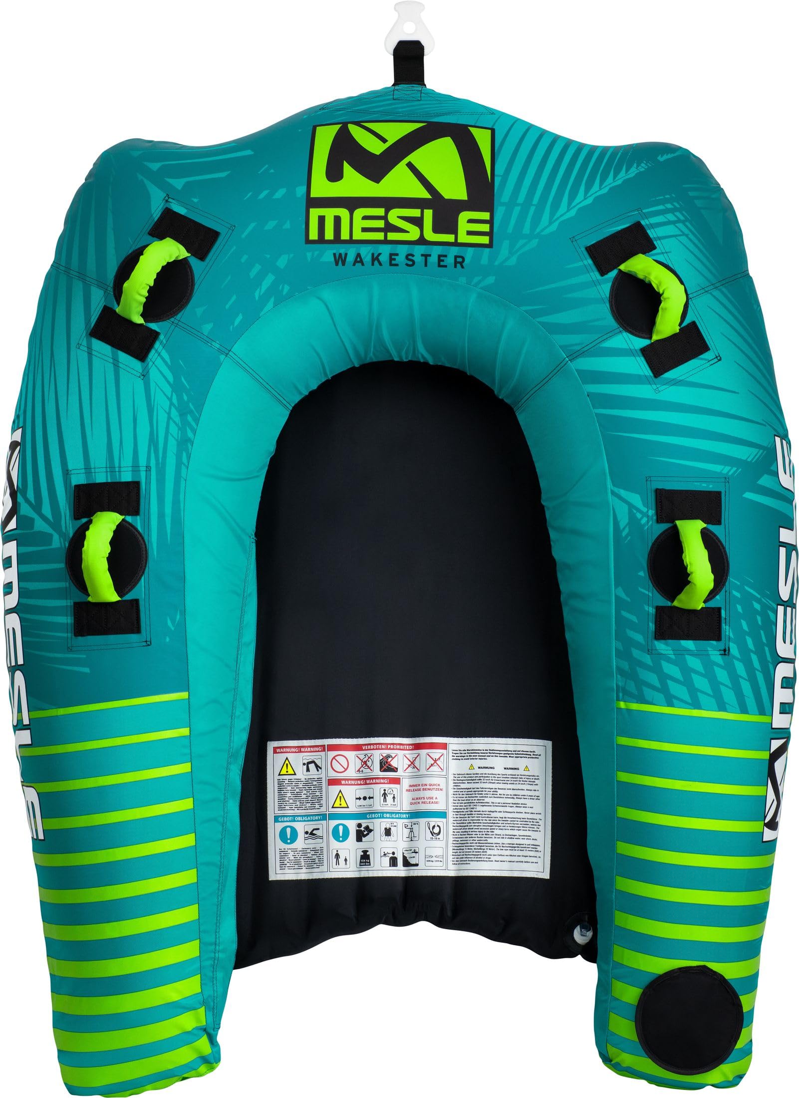 Mesle Flotador de Arrastre Wakester para 1-2 Personas, Towable Donut Hinchable para Barco