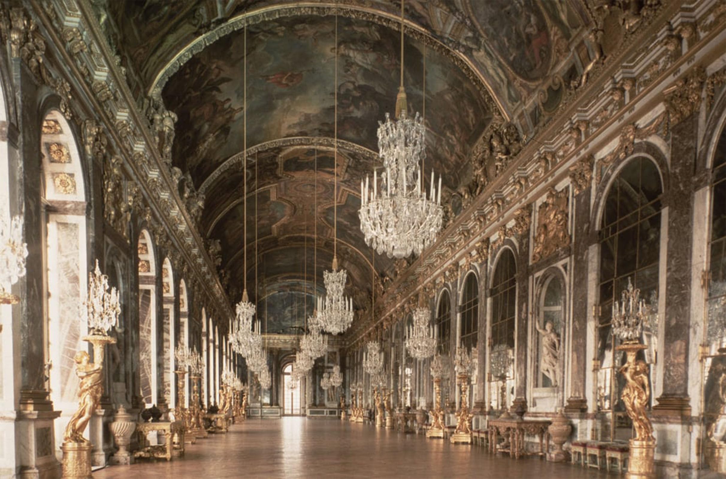 ARTXLXXBN Famous Painting Art Wall Decor Abstract Art Picture the Hall of Mirrors by Jules Hardouin Mansart Animal Pictures for Home Decor 60x90cm