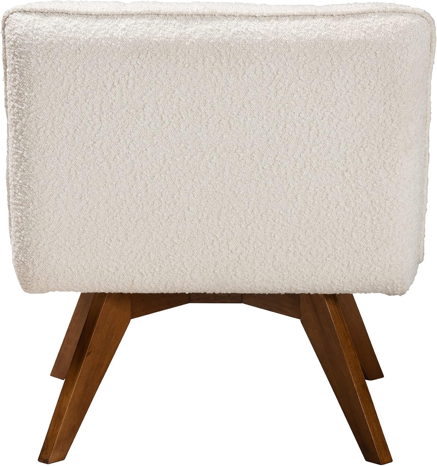 Baxton Studio Darielle Chair, One Size, White/Walnut Brown