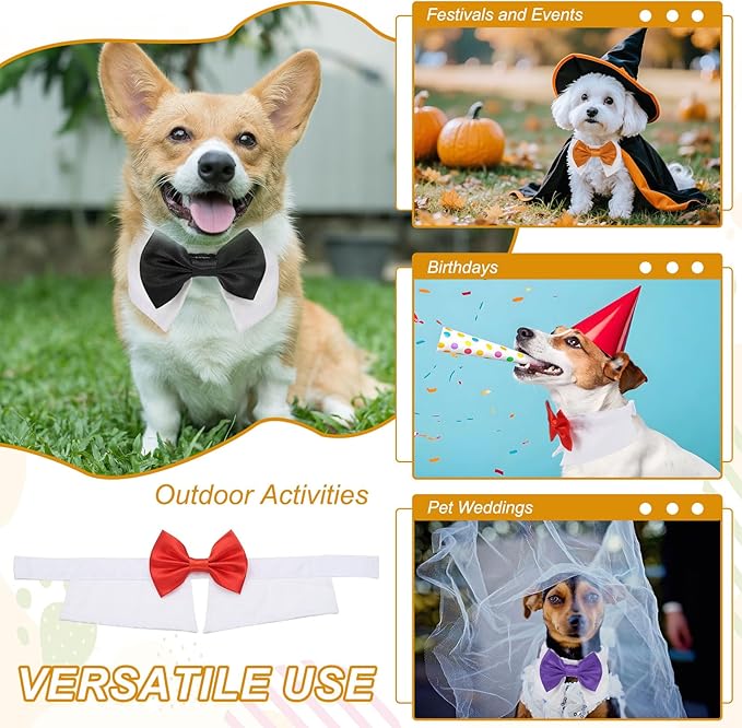 Corbata de Moño para Perro con Collar Ajustable, Talla L, Zafiro miniatura 7