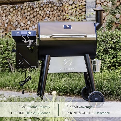 Miniatura 3 de Z GRILLS Parrilla de pellets de madera con controlador PID 3.0, área de cocción de 697, sondas para carne, cubierta contra la lluvia para barbacoa