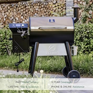 Z GRILLS 7002C Wood Pellet Grill, PID 3.0 Controller,697 in sq | 8-1 digital grill,built-in meat probes, rain cover included, outdoor BBQ
