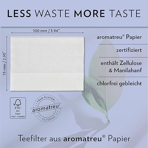 Miniatura 3 de 604205500 - Bolsas de filtro de papel desechables de tamaño de taza para té suelto más elegante filtro de sujeción de palo, 100 unidades, color