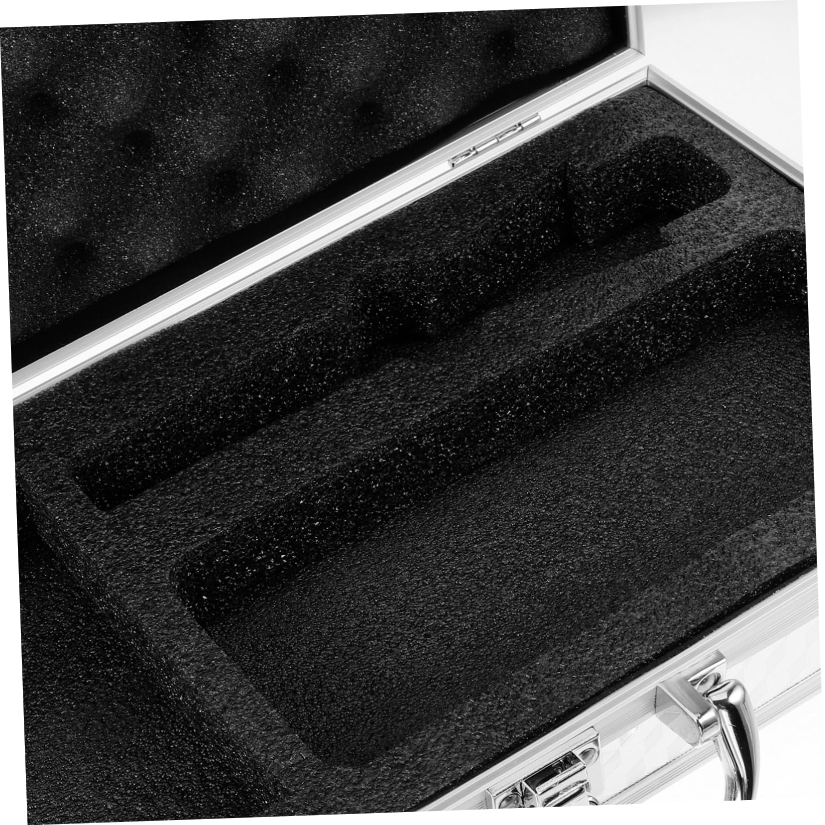Custodia Microfono in Alluminio Leggera Compartimento Per Scheda Audio 35x19.2x6.5cm, Per Trasporto in Concerti e Eventi Musicali