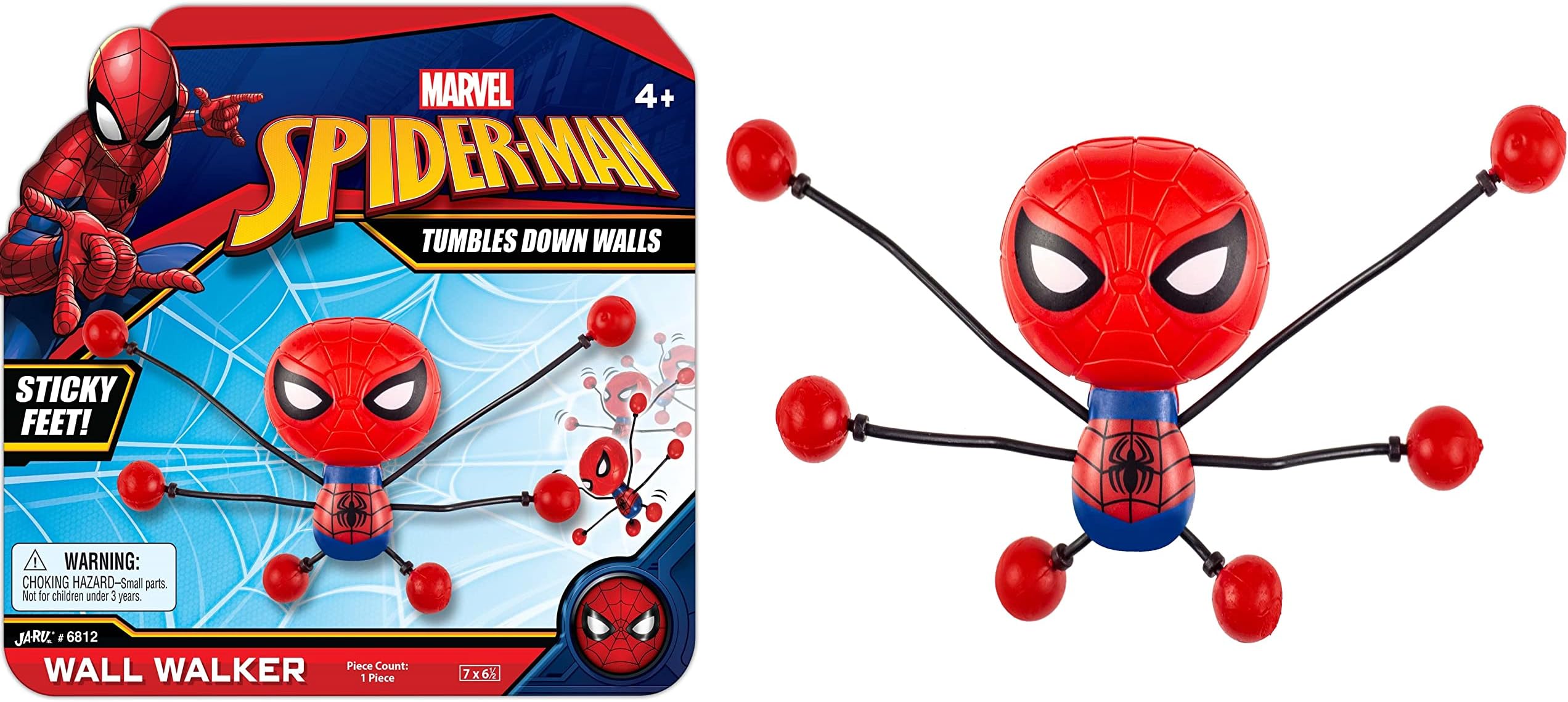 Spiderman Window Crawler Wall Climbers Rolling Sticky Toys (1 Unit) Marvel Avengers Superheroes Fidget Toy Wall Walker Climber Crawler Sticky Wacky Toy. Party Games Pinata Toys. 6812-1