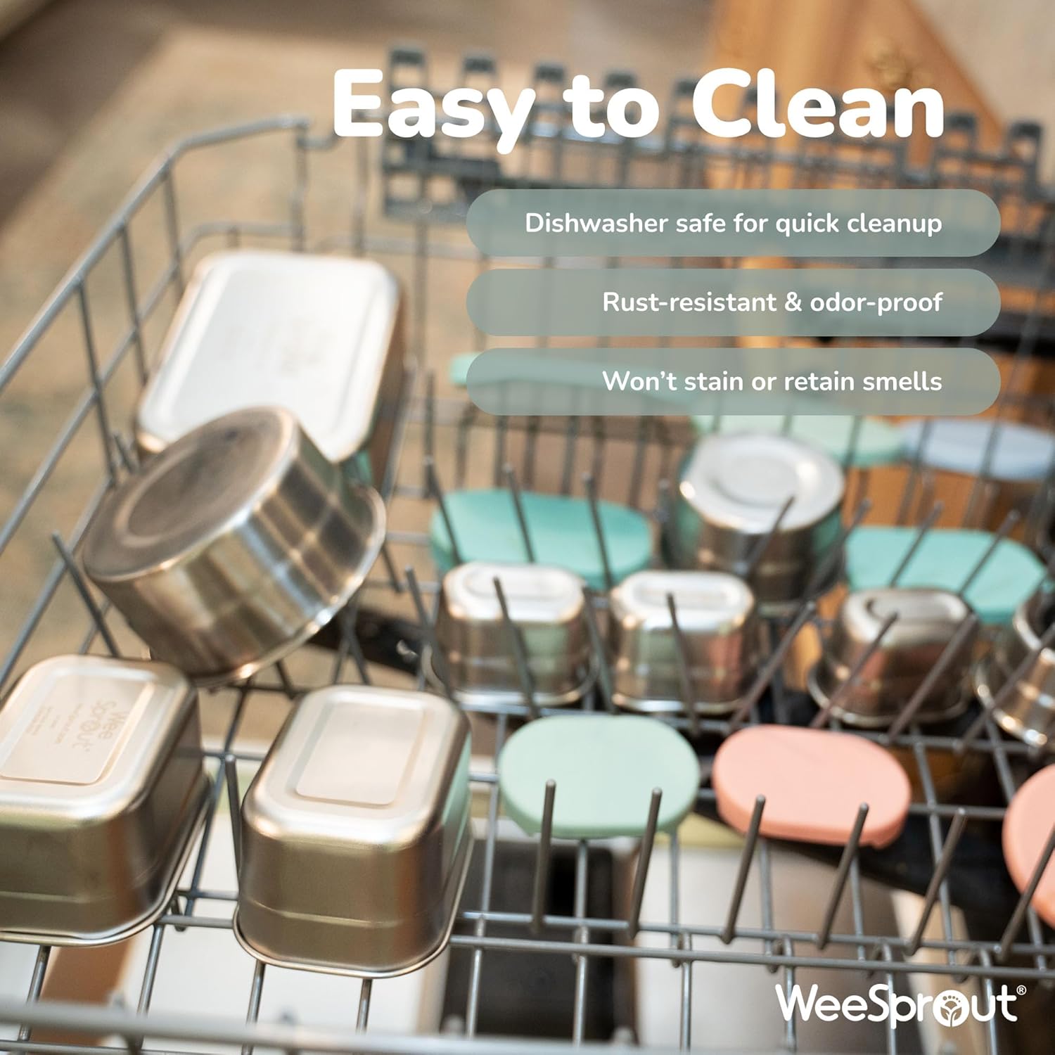 Stainless Steel Food Storage Containers - 3 Pack - 3 Oz, 6.1 Oz, 12.85 Oz with Leakproof Silicone Lids, BPA-Free, Dishwasher & Freezer Safe, Nesting & Stackable for Meal Prep, Lunch Boxes & Snacks - Image 8