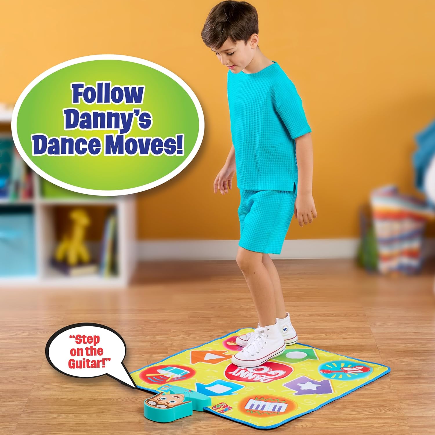 Danny Go! Dance & Go! Music Mat - Light-Up Mat for Movement & Music Play | Officially Licensed, Inspired by Danny Go! Show, for Preschool and Elementary School Kids