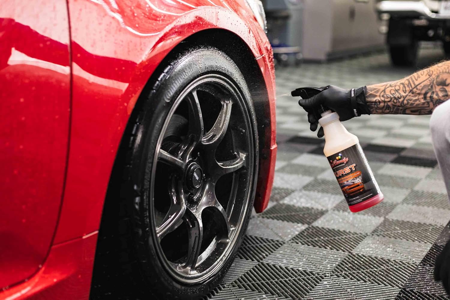 BURST - Foaming Wheel & Tire Cleaner – Safe for Factory, Clear-Coated, Painted & Chrome Wheels – Removes Dirt, Grease & Brake Dust – Ready to Use (1 Quart) - Image 4