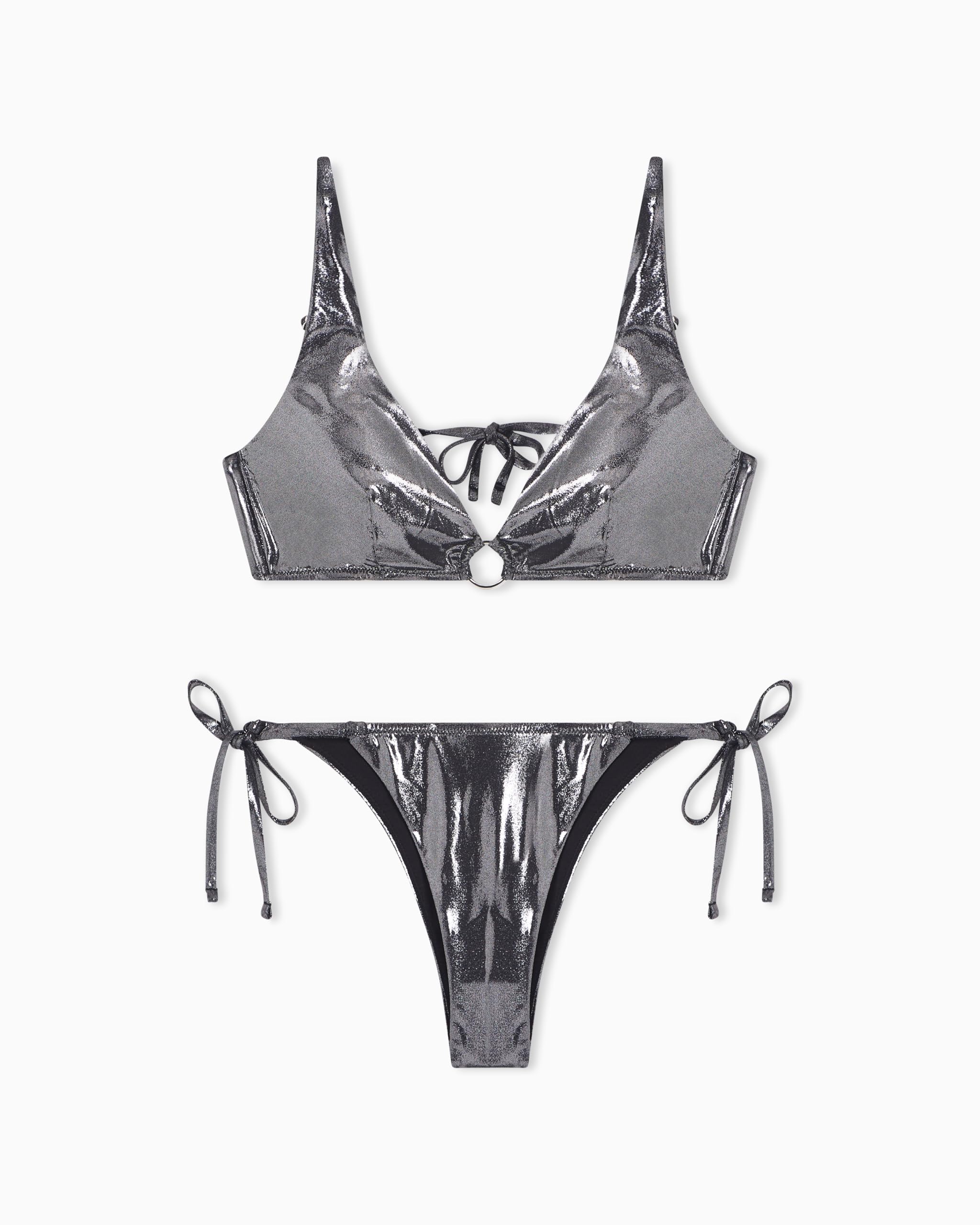 Emporio Armani Triangle+Brazilian Bikini Set di Bikini Donna