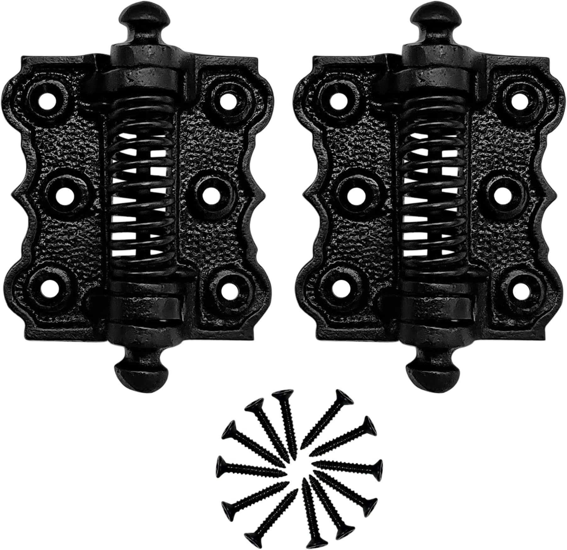 Akatva Self Closing Gate Hinges - Gate Closer Heavy Duty Gate Hinges- Self Closing Metal Gates Hinges - Self Closing Hinges - Auto Close Gate Hinges - Natural Oil Black Finish