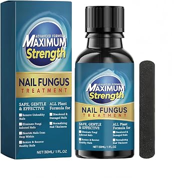 MAXIMUM Strength Nail Fungal Treatment - Toenail & Fingernail Fungus Eliminator - Repair, Strengthen, Fix & Renew Damaged Nails - 30ml