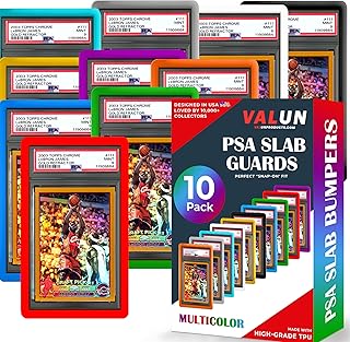 VALUN PSA Slab Bumper 10 PACK (MULTI-COLOR) – Hard TPU PSA Slab Protector Guard for Graded Cards – PSA Slab Bumper Guard for PSA Slabs – Card Slab Protector for PSA Card Protection