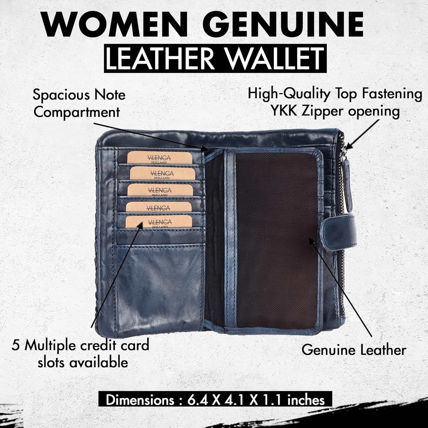 Leather Crossbody bag & Wallets for Women, Wallet for Ladies Zipper Coin Purse