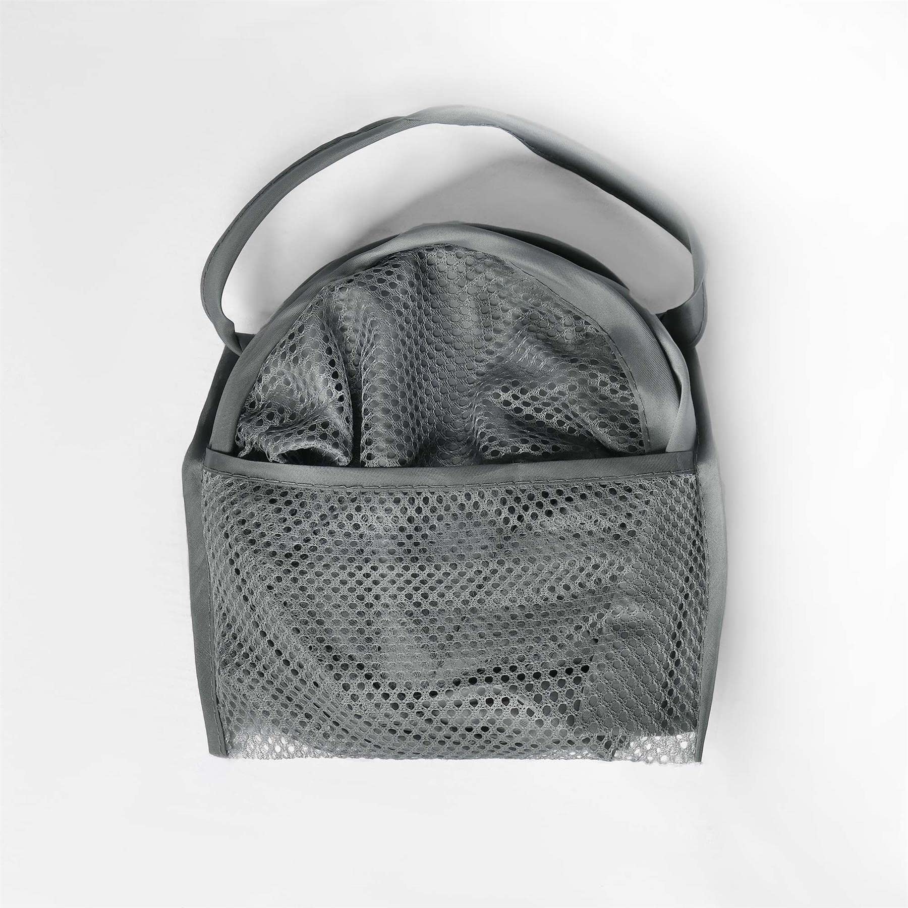 OHS Pop-Up Net Organisational Storage Folding Freestanding Clothing Laundry Toy Shoe Basket Bag 1PC - Charcoal Grey - Image 3