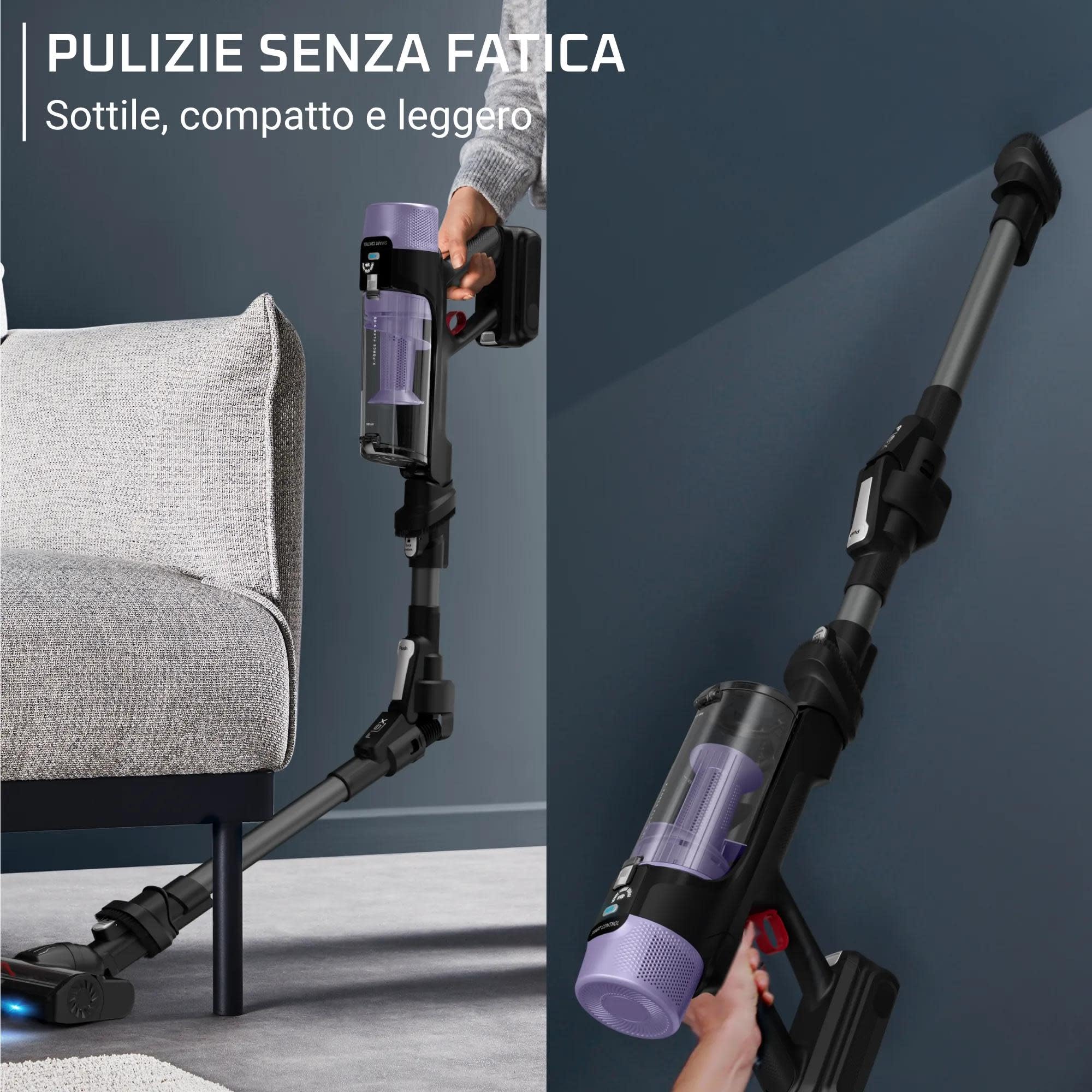 Rowenta X-FORCE FLEX 9.80, Aspirapolvere Senza Filo, Aspirapolvere, 100 AW, Modello Allergy, RH7L35