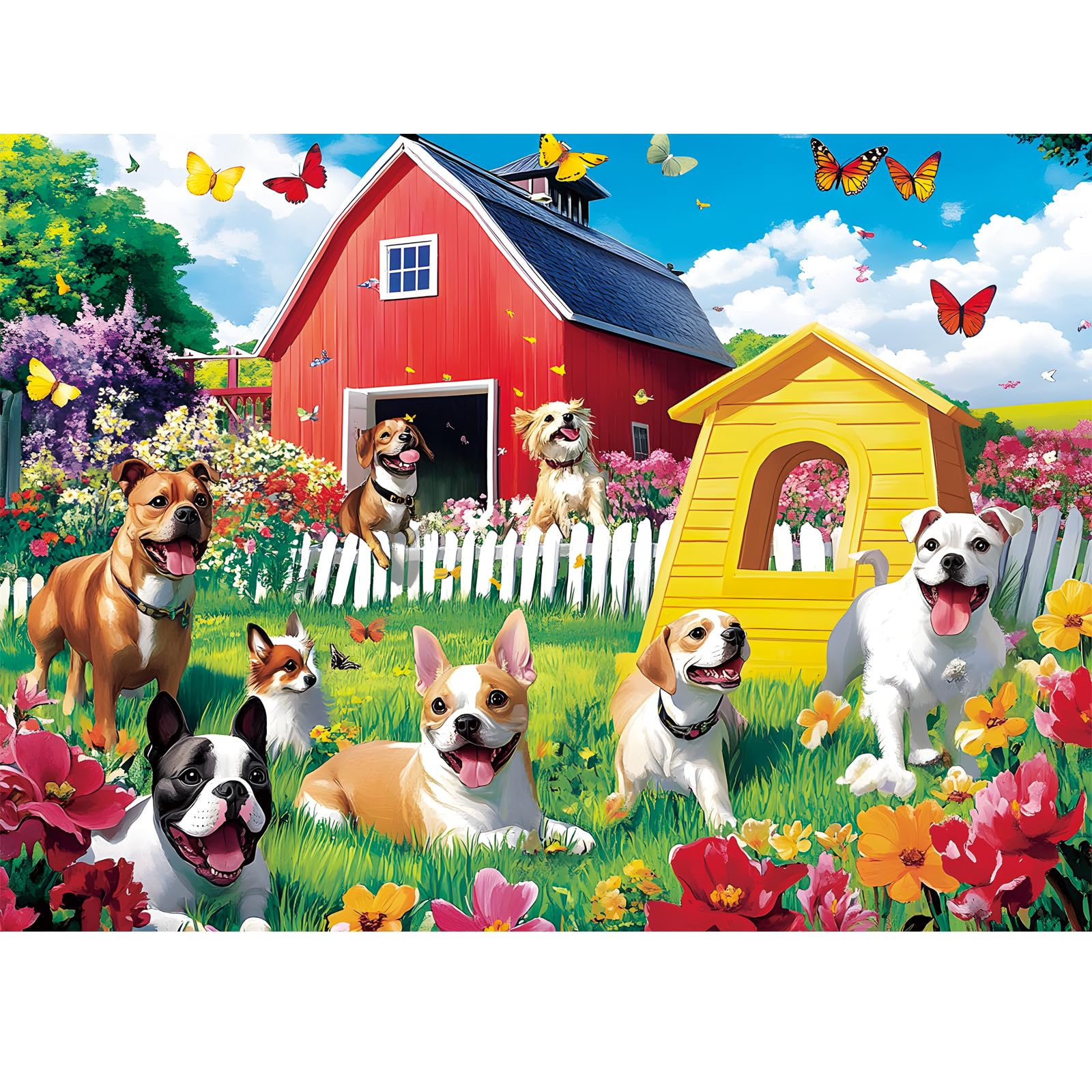300 Piece Puzzles for Adults, Jigsaw Puzzles 300 Pieces for Adults Kids Dog Puzzle Animal Pet Lover Jigsaw Puzzle Recycled Cardboard Challenging