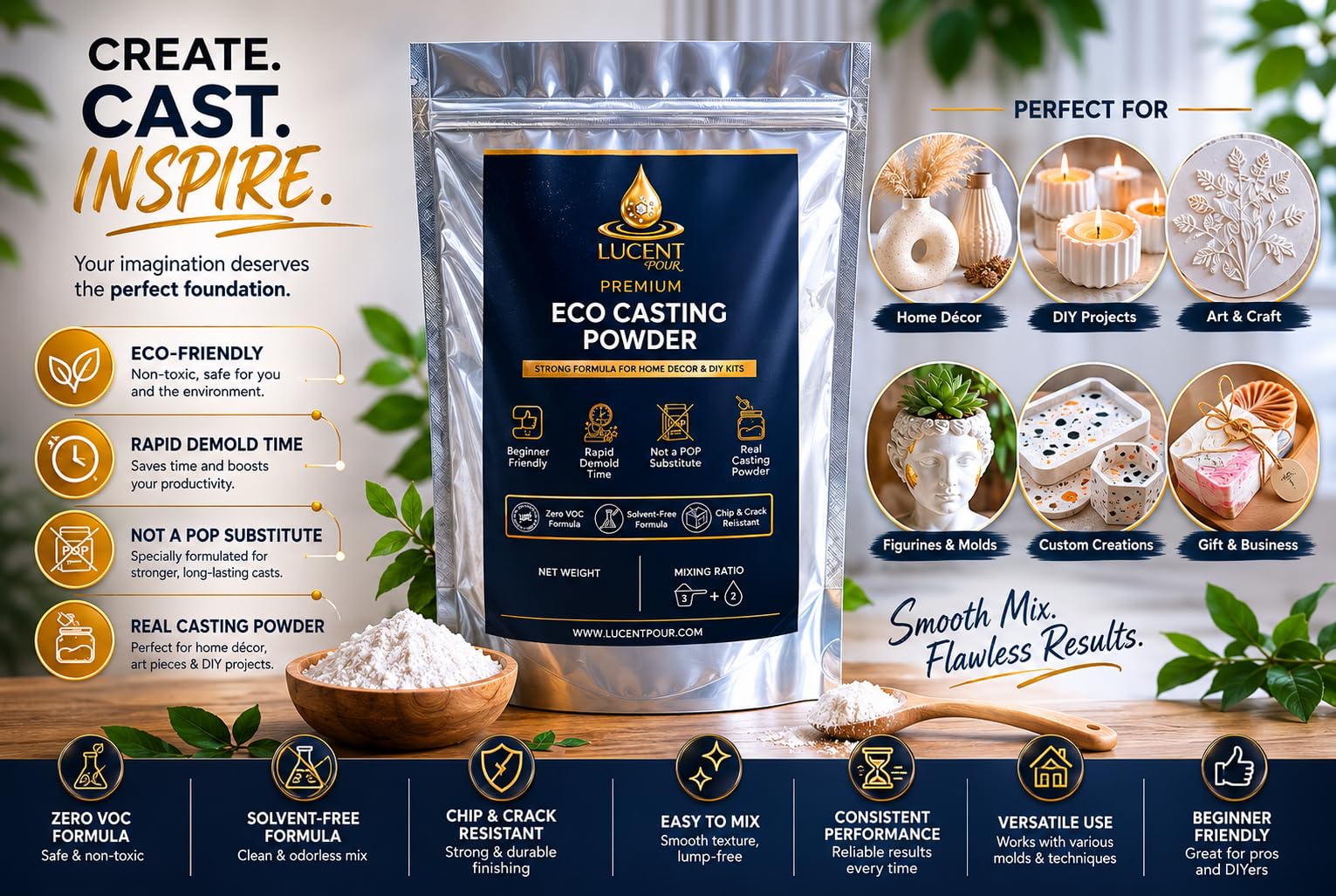 Premium Eco-Resin Casting Powder - Smooth Finish -6