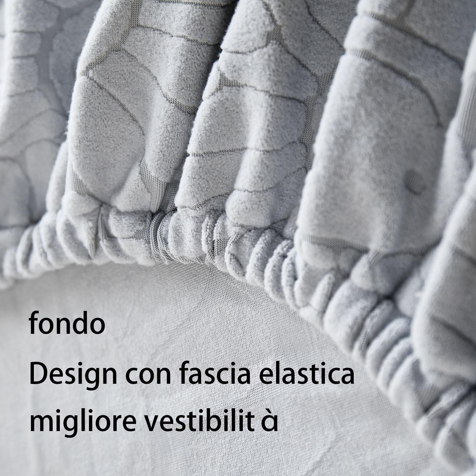 WSGJHB Copri Testiera Letto Matrimoniale, Copritesta Elastico Protezione Copritestiera Stampa Tinta Unita 170-190 cm Grigio Chiaro