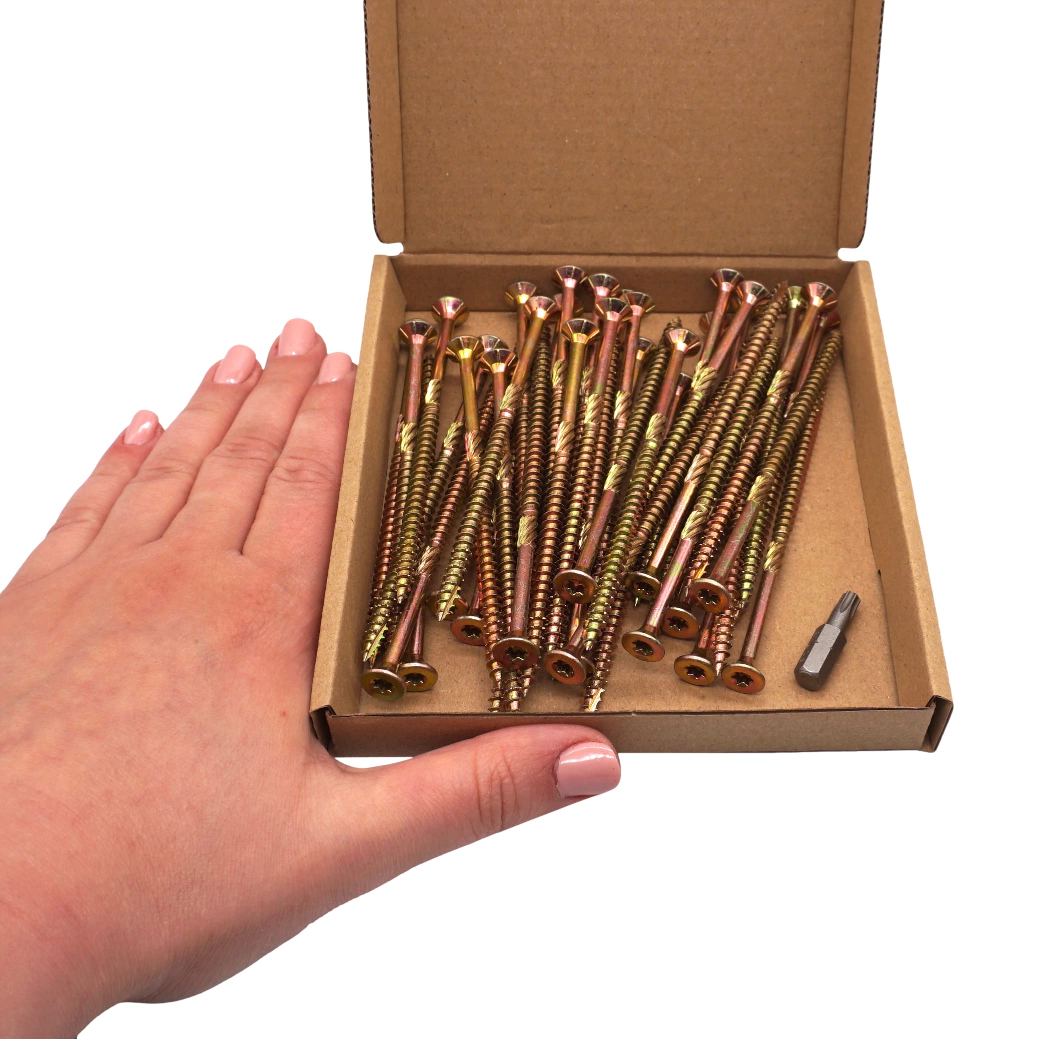 Viti Truciolare 5.0x120mm Testa Torx | 40 Pezzi Zincate | Per Legno E Paniforti