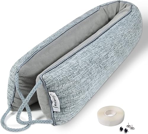 fowong Tope de puerta de 30 pulgadas, bloqueador de corrientes de aire para debajo de la puerta, reductor de ruido, aislamiento de puerta de alta