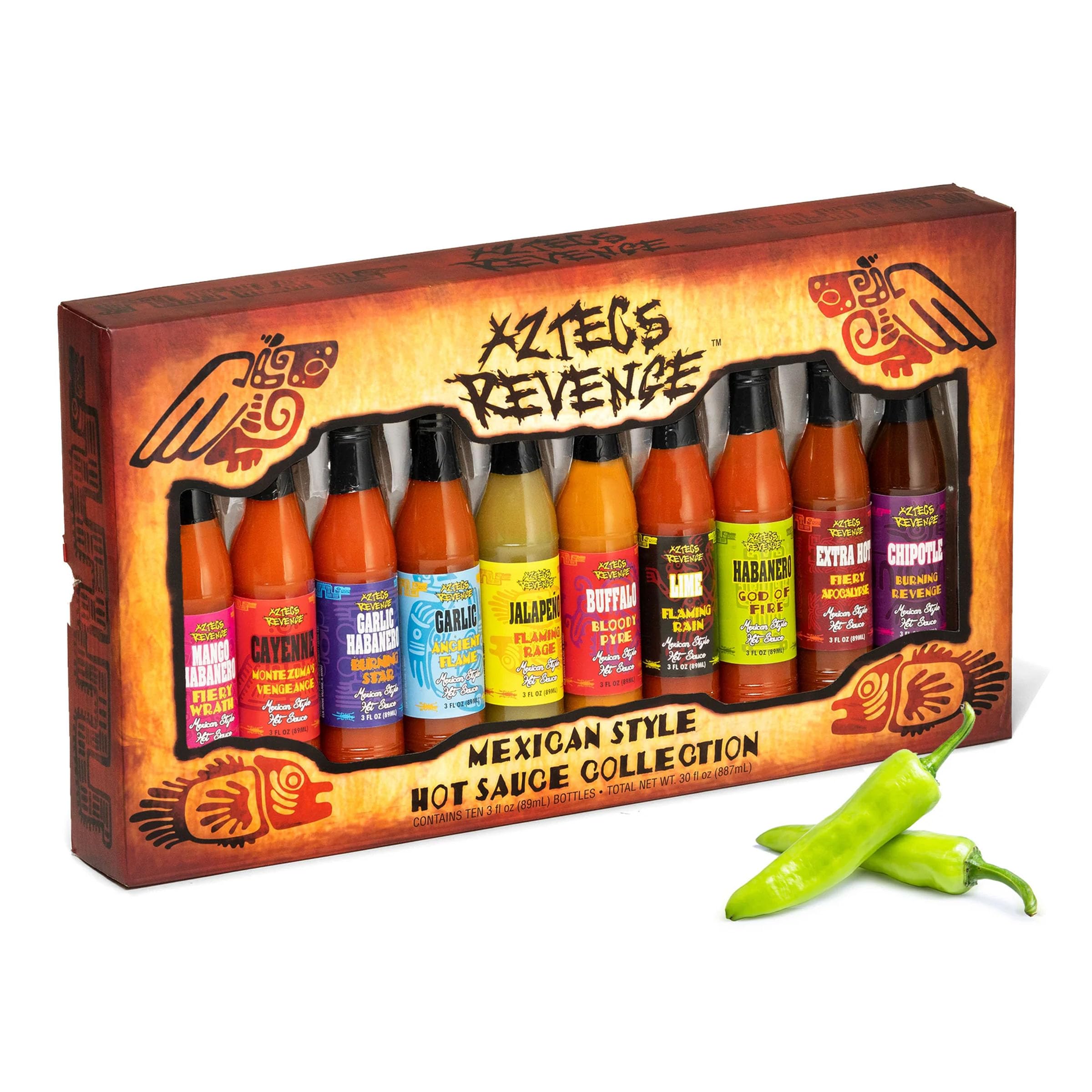 Amazon.com: Aztecs Revenge Mexican Style 10 Hot Sauce Variety Pack