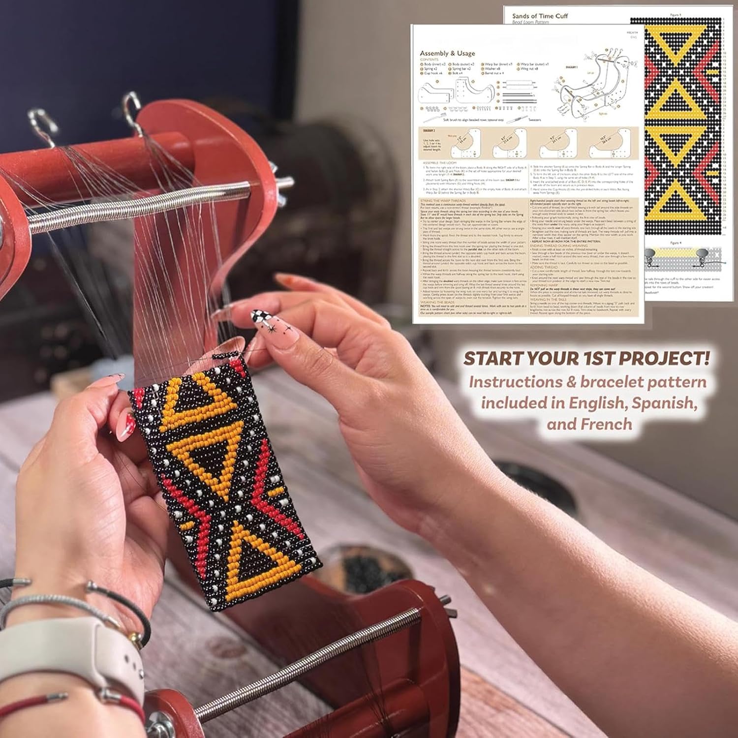 Bead Loom | Adjustable Jewelry Making Tool,Jewelry Making Loom | for DIY Enthusiasts Beginners Adults Women Girls Art Students Professionals Home Craft Room Workshop