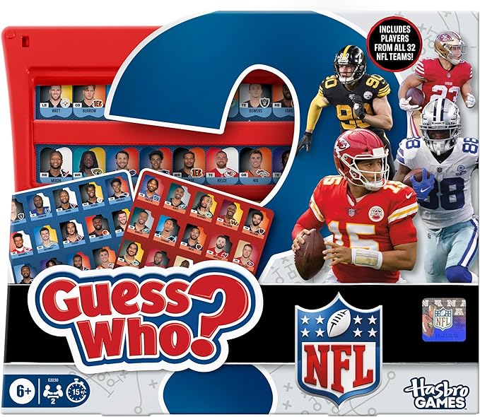 Les paris sur les gloires passées 6 812LcLKpDSL. AC SX679 Guess Who? NFL Edition Board Game | Officially Licensed NFL Game for Kids and Families | Ages 6+ | 2 Players | 15 Mins. | Football Games