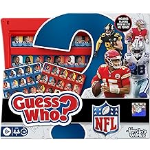 猜猜谁？NFL 版棋盘游戏 |官方授权的儿童和家庭 NFL 游戏 | 6 岁以上 | 2 名球员 | 15 分钟。|足球游戏