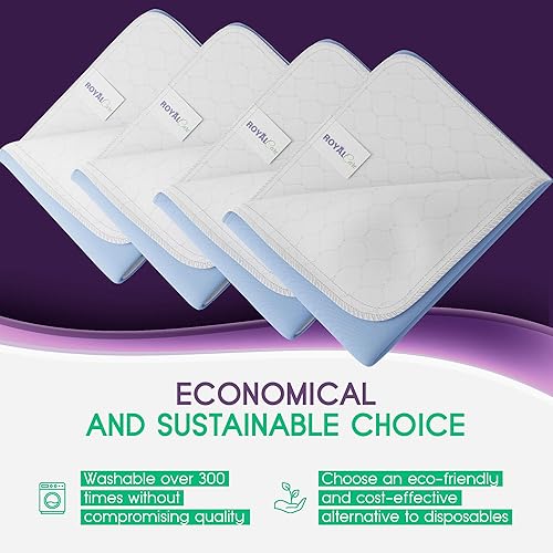 Miniatura 5 de Royal Care - Protector de cama, silla y colchón para incontinencia, muy absorbente, impermeable y reutilizable, lavables a máquina, para niños,