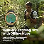 Amazfit T-Rex 3 Pro Outdoor Smart Watch 48mm Sapphire AMOLED Display, Ti Bezel, Dual Band GPS, Offline Maps, 25 Days Battery, Built-in Flashlight, 10 ATM, 180+ Sports Mode for Android & iPhone, Black