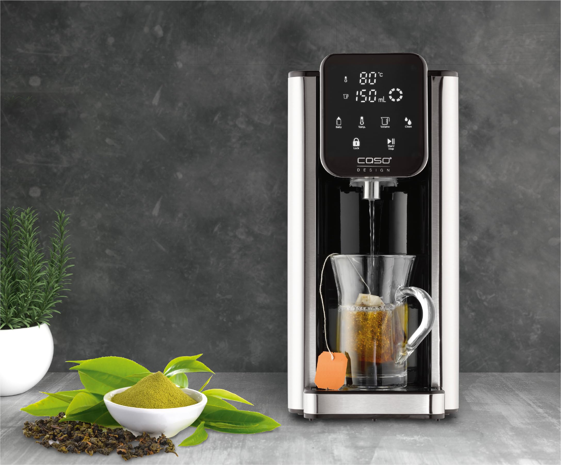 CASO HW 660 - Dispenser d’acqua calda da 2,7 L - acqua calda in pochi secondi, fino al 50% di risparmio energetico rispetto ai bollitori elettrici, 40-100°C, adatto per alimenti per neonati