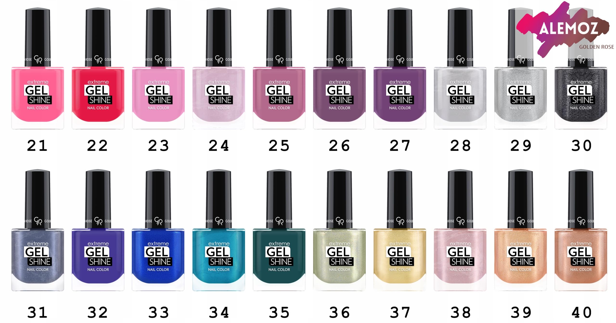 Golden Rose Extreme Gel Shine Nail Color - 34 - Jel Görünümlü Parlak Oje 10.2 ml