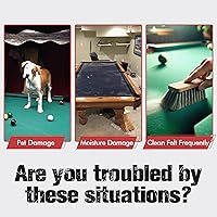 Vista 5 de Funda de cuero para mesa de billar de 8 pies, 8 pies, para exteriores e interiores, para proteger la mesa de billar, color rojo