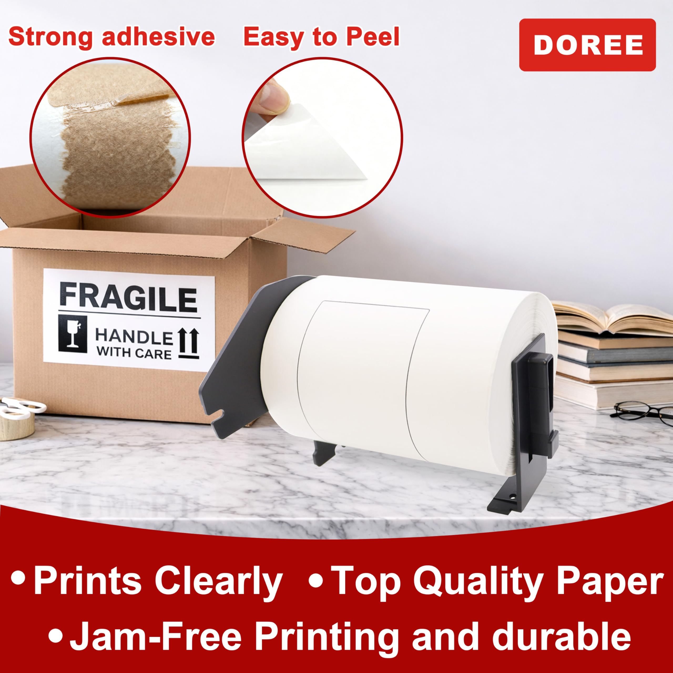 Doree 10 Rollen DK11247 103 X 164mm Adressetiketten 180 Etiketten Pro Rolle