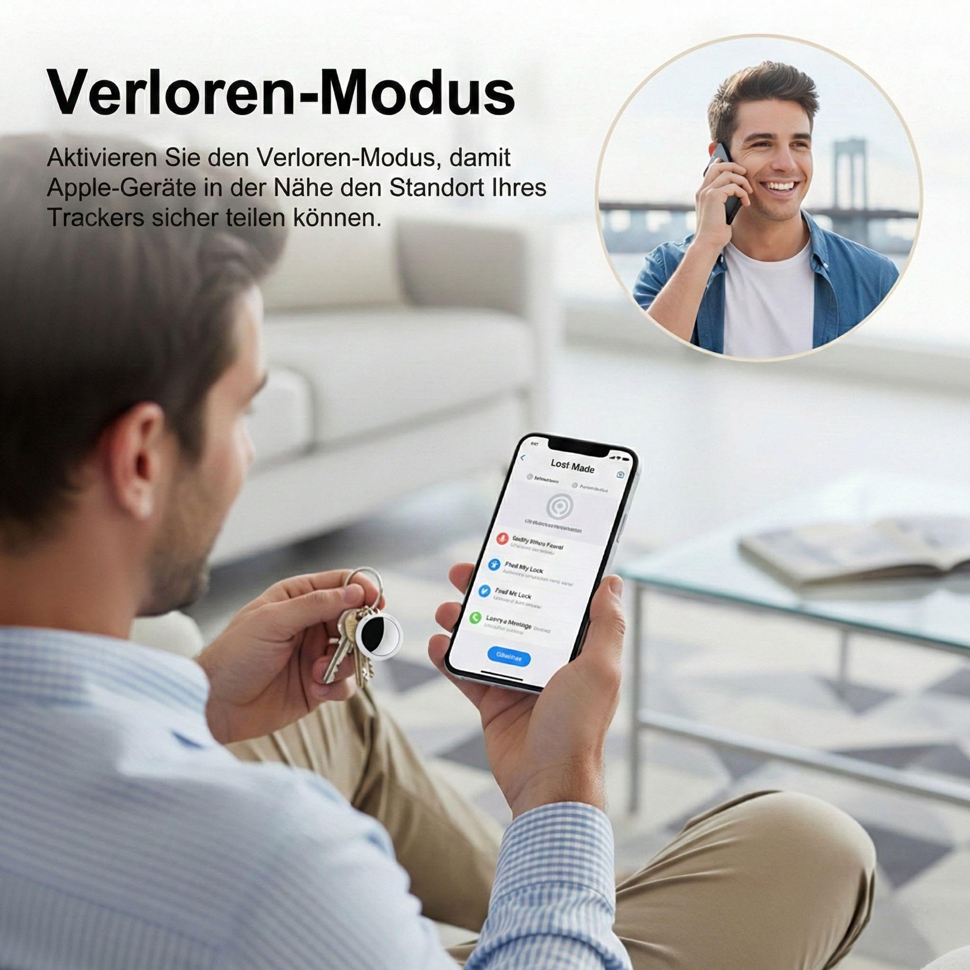 4er Pack Air Tracker Smart Tag Schlüsselfinder [Apple MFi-zertifiziert] Kompatibel mit Apple Wo ist (Nur iOS)Bluetooth wasserdicht Geldbörse Koffer Gepäck Haustier ohne Abo mit Austauschbarer Batterie