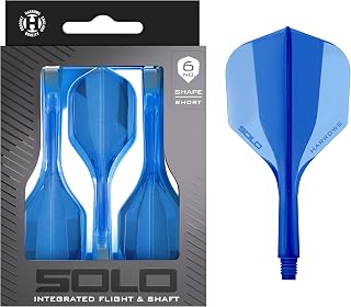 Harrows Solo Integrated Flight & Shaft System – 3 Molded Flights & Shafts – One-Piece Aero Core Construction – Fixed 90° Design for Stability