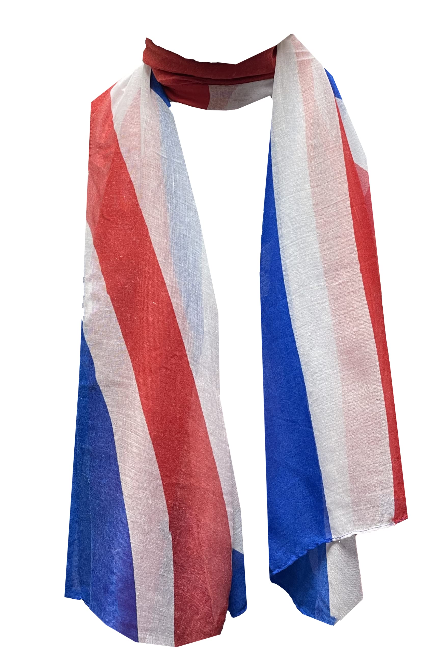 World of Shawls UK Flag Print Scarf Union Jack Womens London Fashion Denim Blue (Large Union Jack)