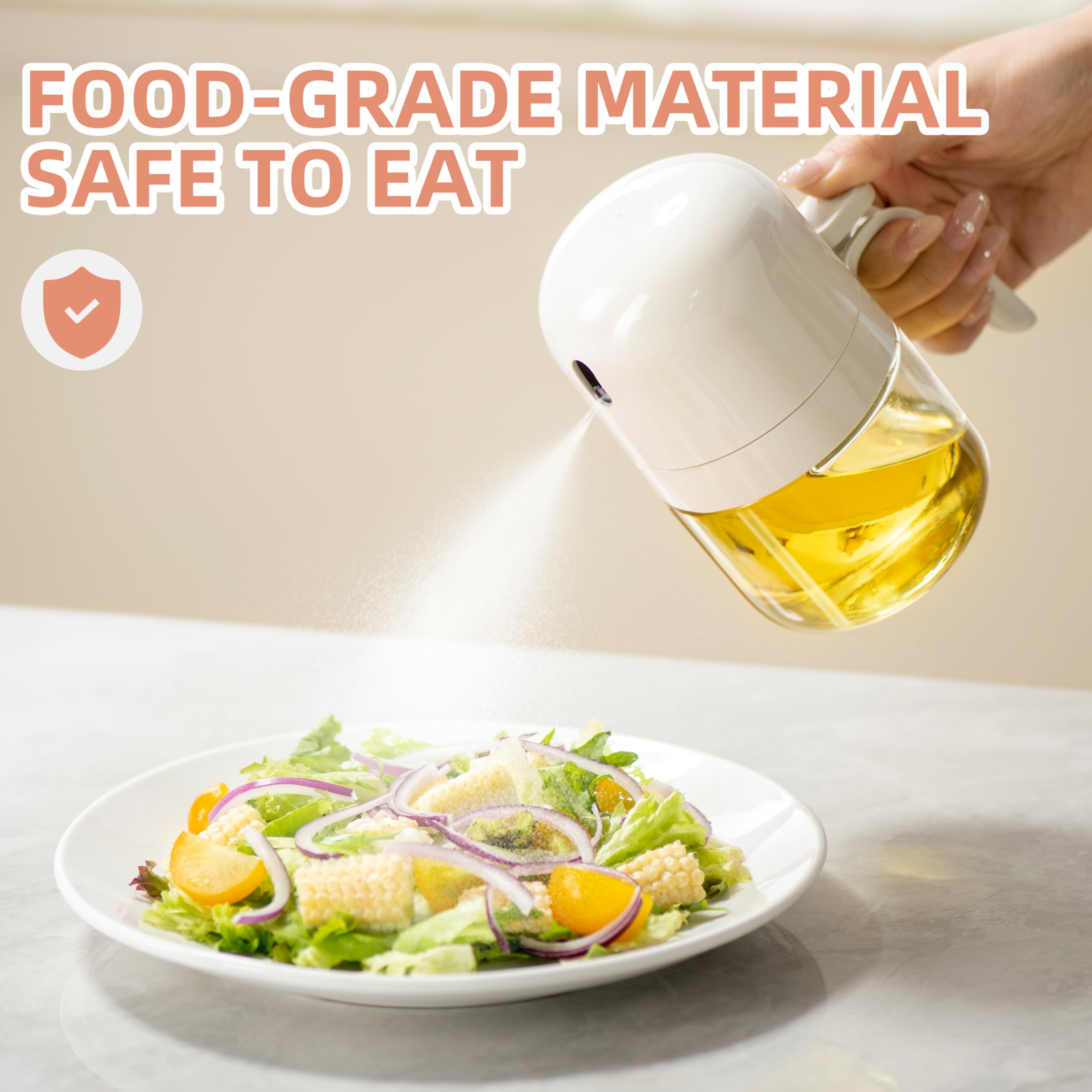 Oil Sprayer for Cooking, 10oz Olive Oil Sprayer Bottle, Kitchen Gadgets for Air Fryer, Canola Oil Spritzer, For Salad Making, Baking, Frying, BBQ