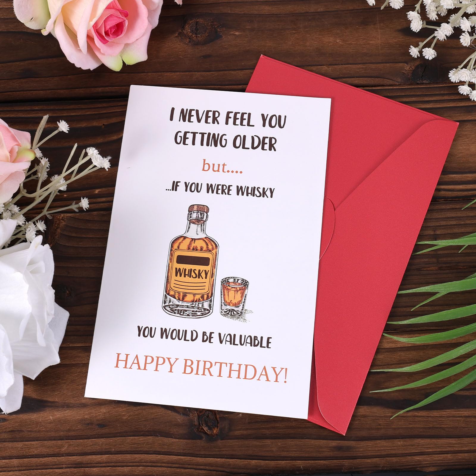 Funny Whiskey Greeting Card Funny Whiskey Birthday Card With Wooden ...