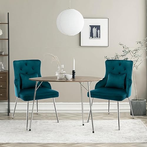 Miniatura 20 de Silla de tocador de terciopelo con respaldo, moderna silla pequeña sin brazos con patas de metal, silla auxiliar tapizada para sala de estar, Gris