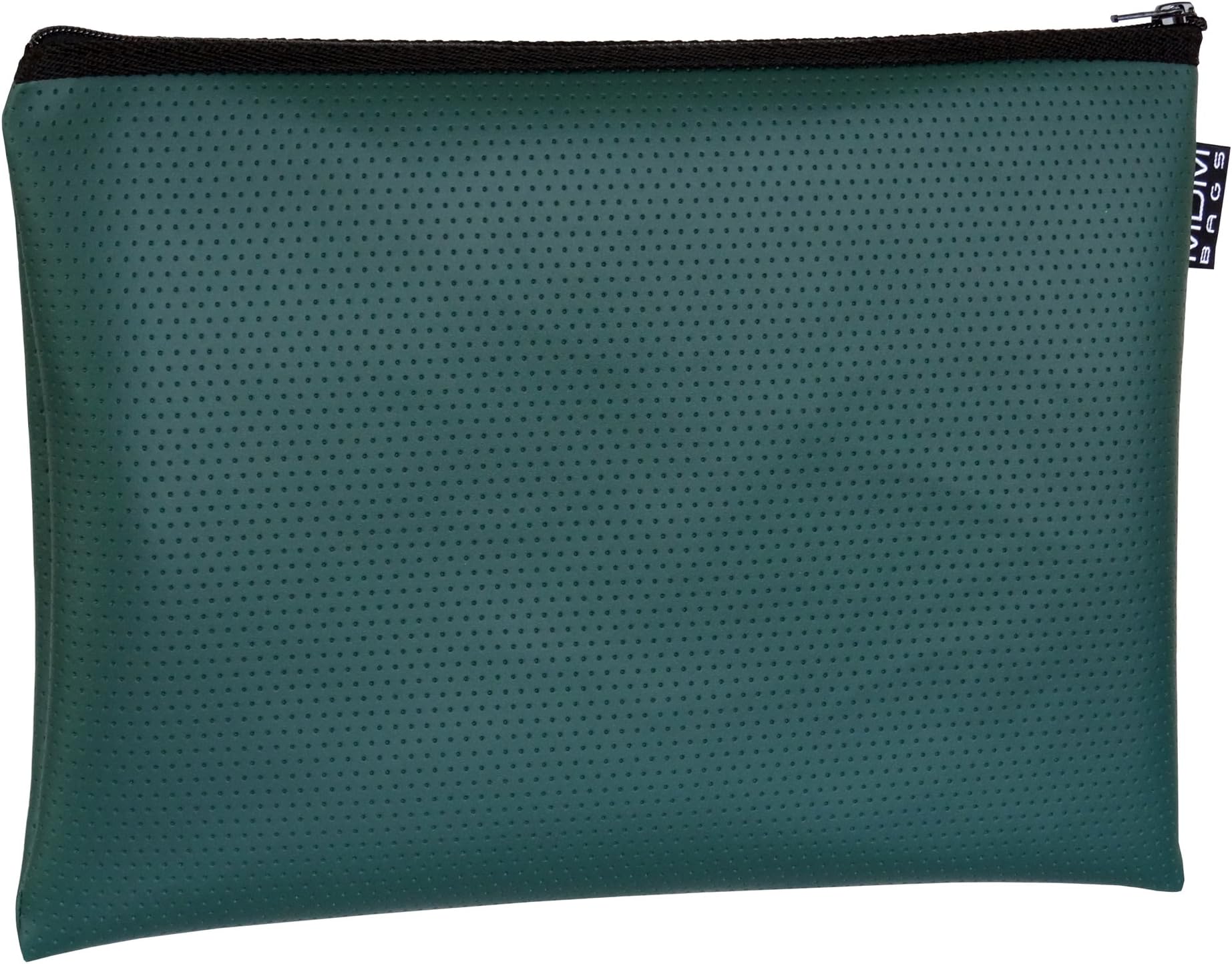 MDM Security Bank Deposit / Utility Zipper, Coin Bag/ Forest Green Money Bag. (16x12 inch)