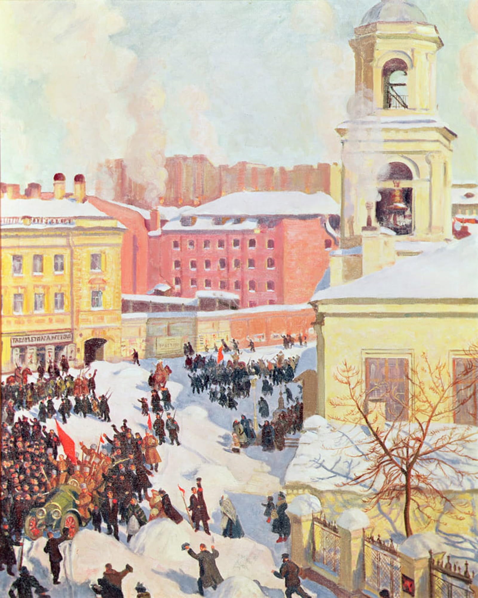Artxlxxbn No Frame Famous Painting Art Wall Decor Abstract Art Picture The Th Of February By Boris Mikhailovich Kustodiev Animal Pictures For Home Decor 60X90cm