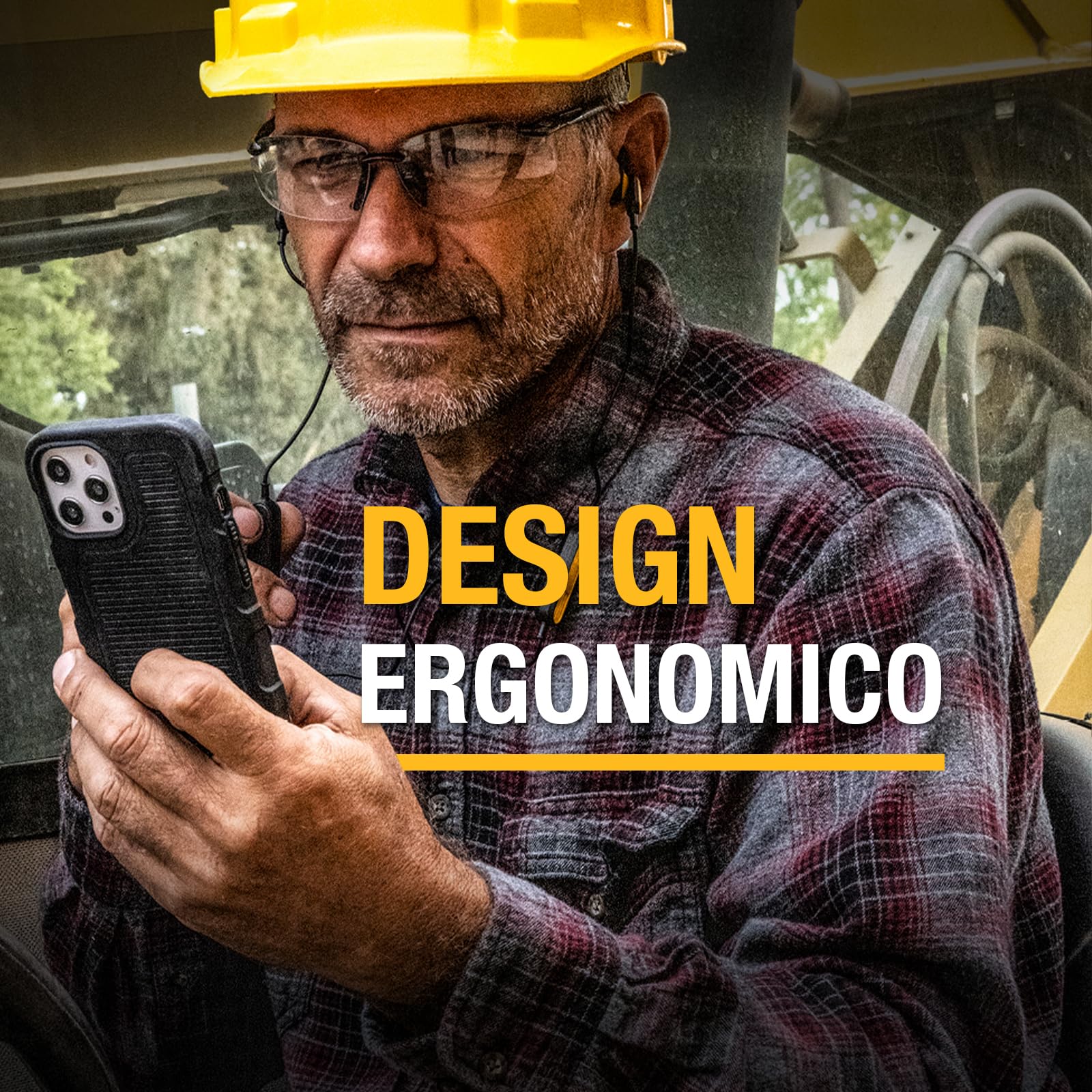 DEWALT Heavy Duty Custodia con Magnete Potente per iPhone 15 Pro Compatibile MagSafe, Cover Posteriore Protettiva Antiurto, Resistente alle Cadute, Slim Fit Shockproof, Nero Opaco