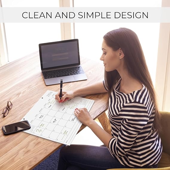 Aesthetic 2026 Desk Calendar - Runs From January 2026 Until July 2027