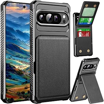 Phone Case for Google Pixel 9 Pro XL with Card Slot - ZM Black