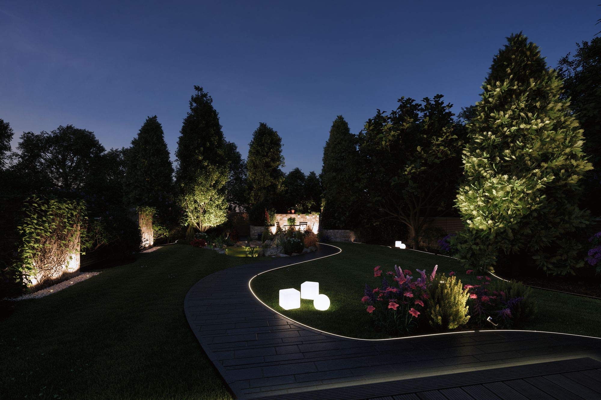Paulmann 94274 Plug & Shine LED apparecchio per esterni ZigBee incl. 1 apparecchio da incasso a pavimento RGBW dimmerabile da 3,6 Watt IP65 argentato illuminazione da giardino bianco caldo 3000 K